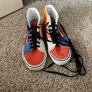Multi-color Vans high top sneakers